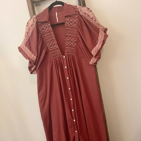 NEW Free People Samantha Shirtdress in Double Dare - Picture 11 of 16